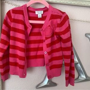 Pink and Red Striped Cardigan children’s place
